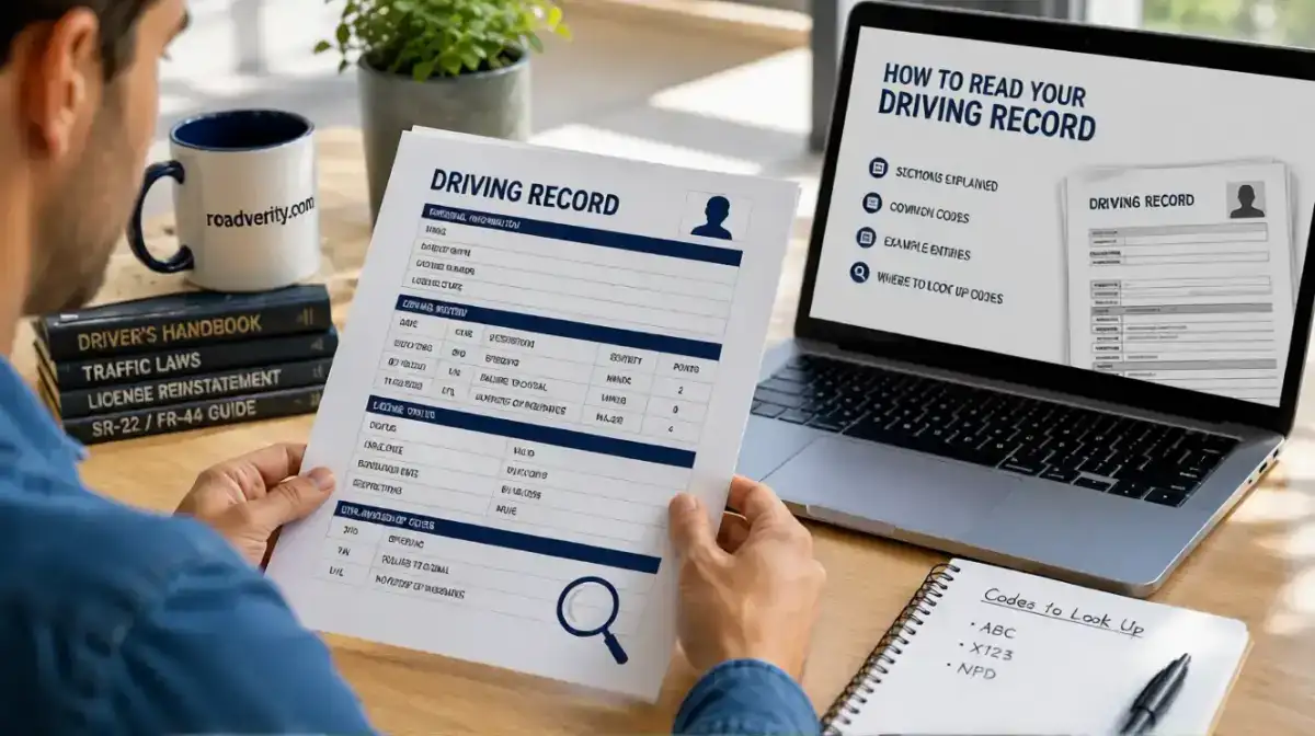 How to Read a Driving Record: Codes, Sections & Examples Explained